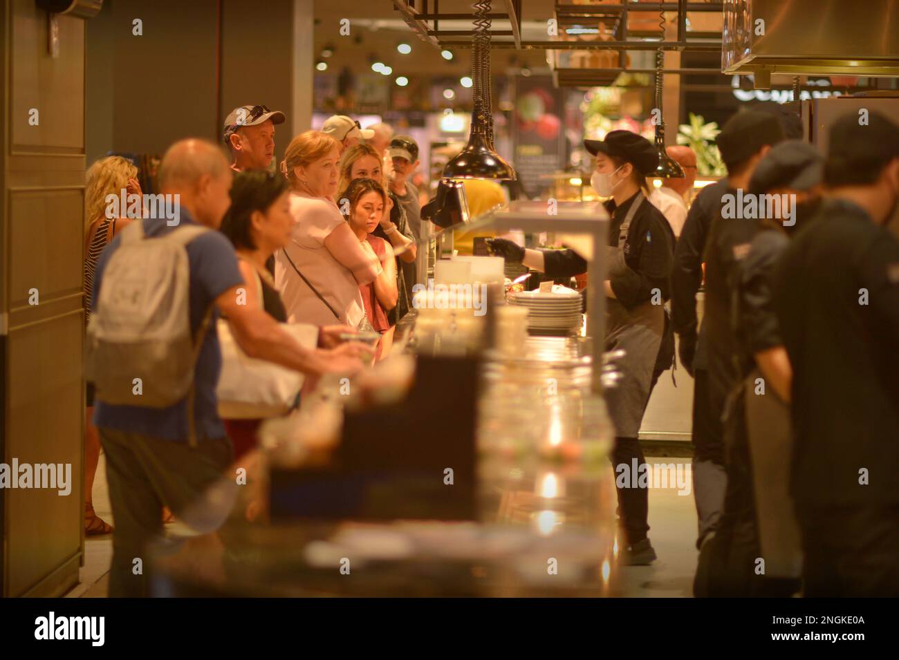Food Hall Central Festival Mall Pattaya Thailand Stockfoto