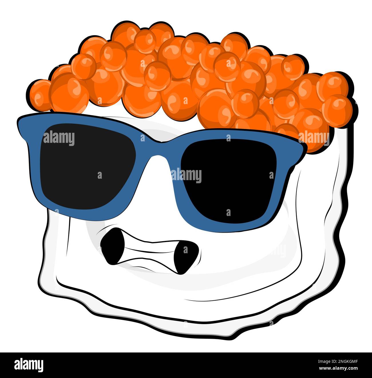 Sushi mit Sonnenbrille Stockfoto