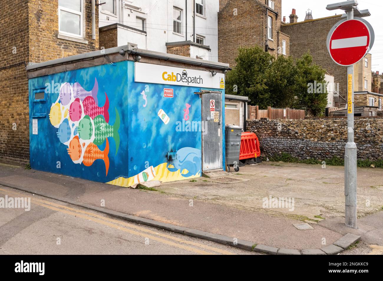 Street Art in Cliffton Gardens Margate Kent Stockfoto