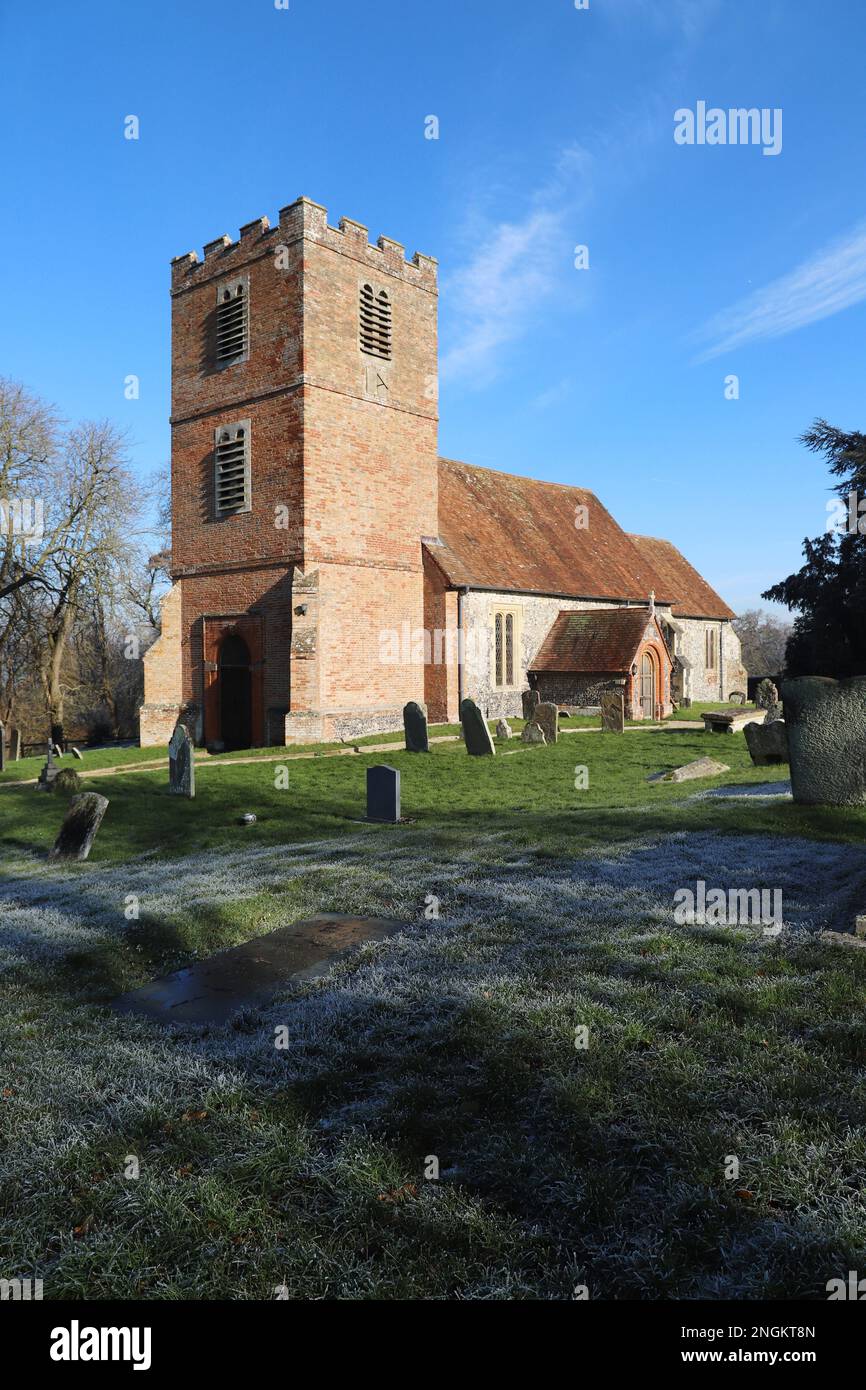 St. Mary's Church, Hamstead Marshall, in der Nähe von Newbury, Berkshire, England Stockfoto