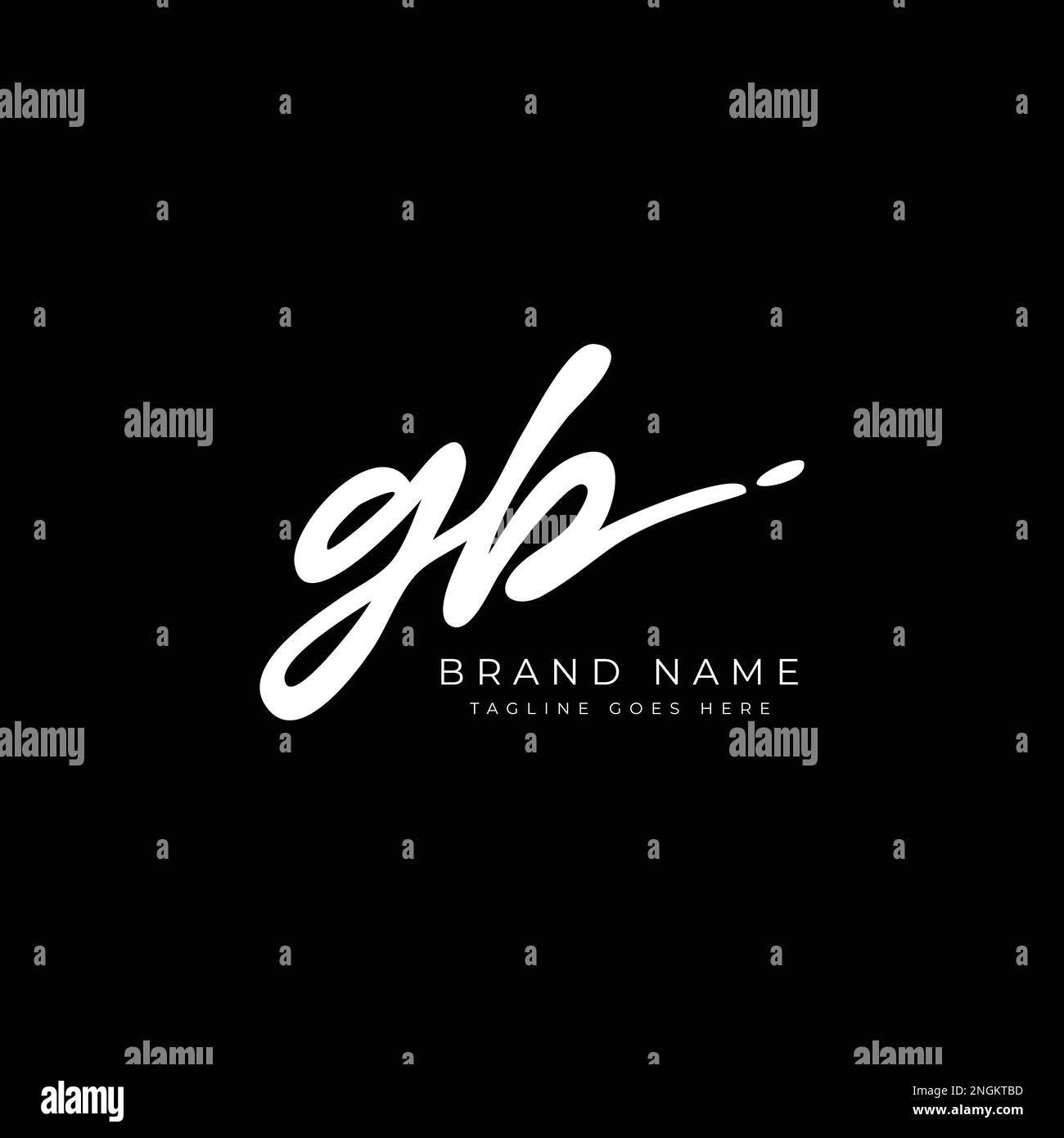 G, B, GB Anfangsbuchstabe Handschrift und Signature-Vektor-Logo Stock Vektor