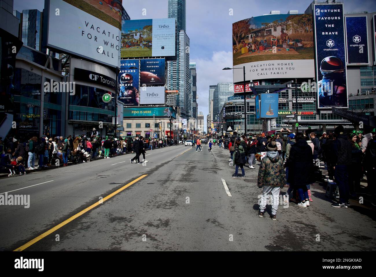 Toronto Ontario, Kanada - 20. März 2022: Ein Blick auf die Parade an der Toronto's St. Patrick's Day Parade. Stockfoto