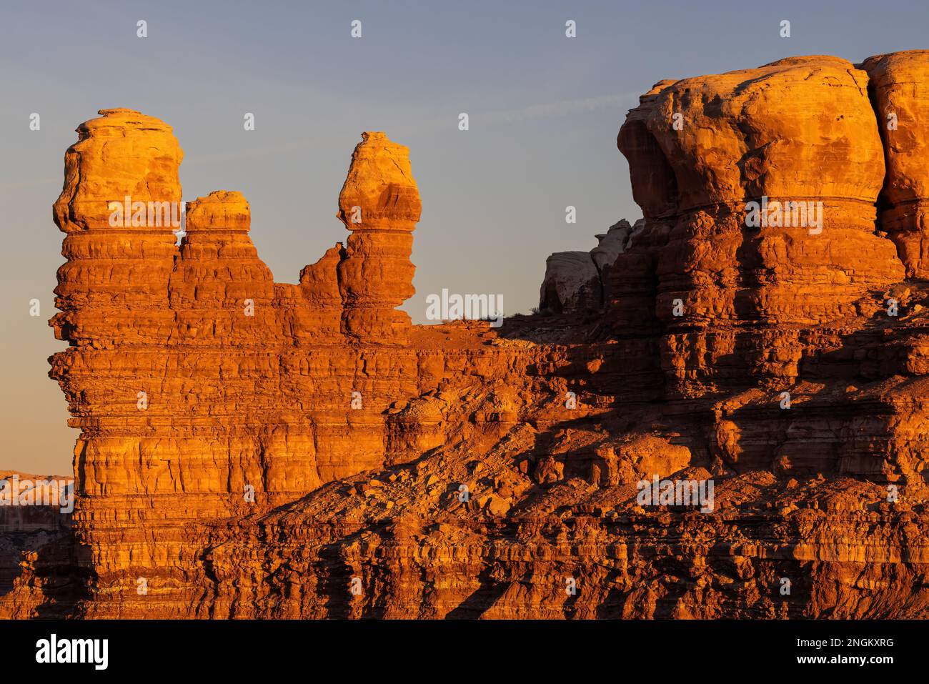 Erodierte Formationen, Bluff, Utah Stockfoto