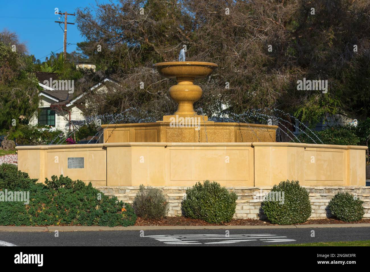 Lunada Bay Fountain in Palos Verdes Estates. Stockfoto