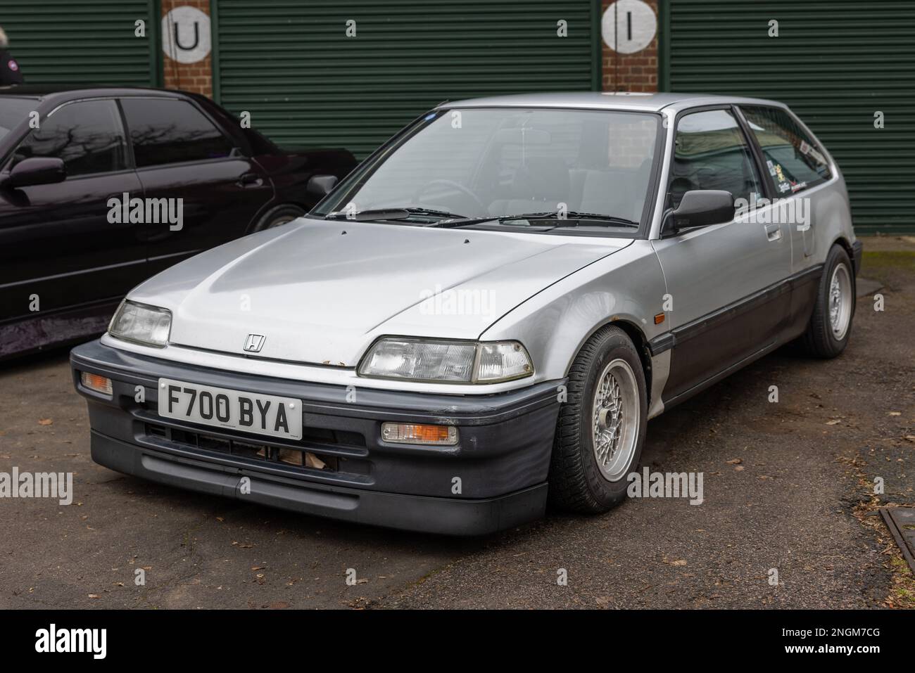 1988 Honda Civic „F700BYA“ wird auf der japanischen Versammlung am 29. Januar 2023 im Bicester Heritage Centre ausgestellt. Stockfoto