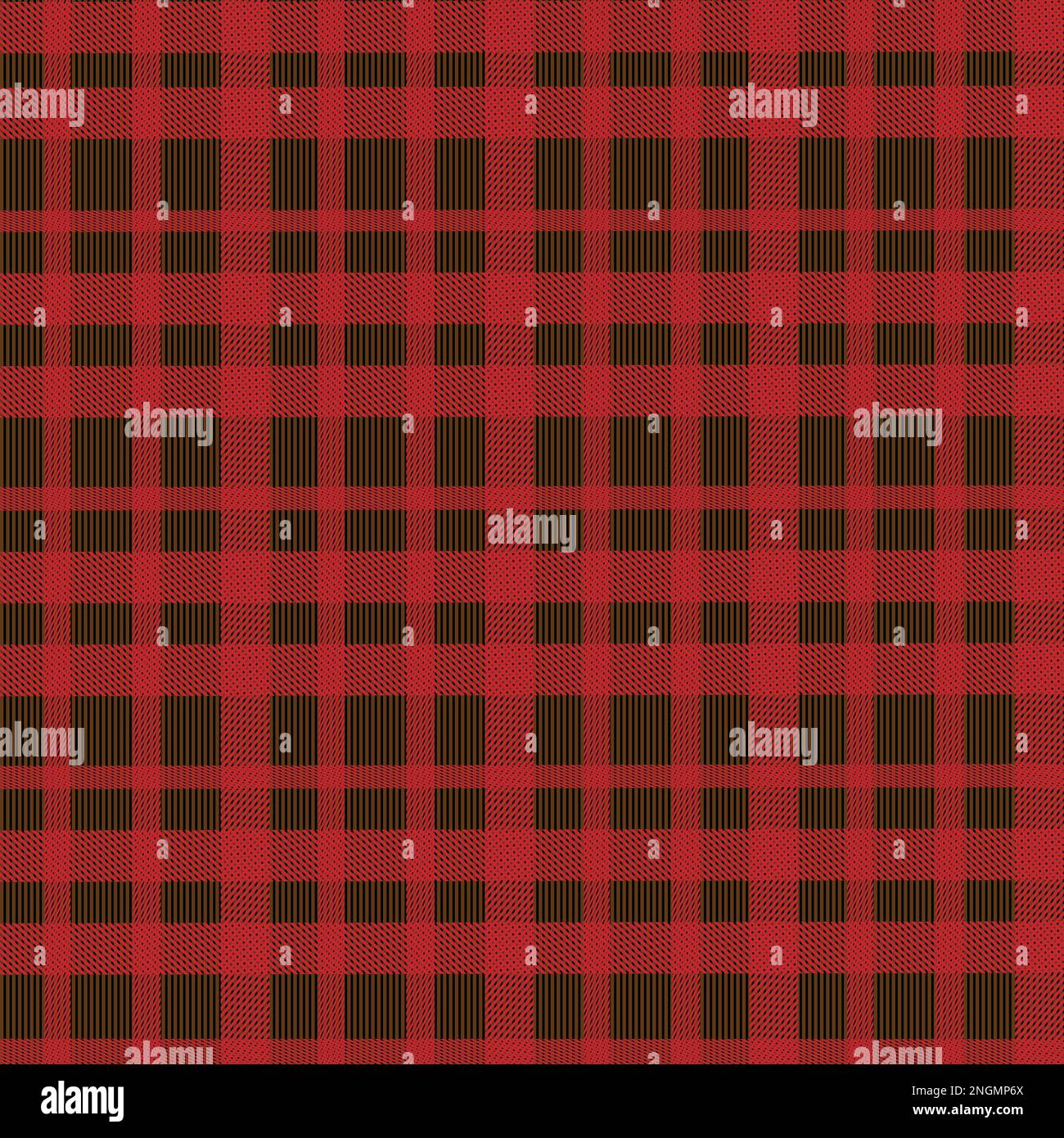 Nahtlose plaid Hintergrund mit Schwarz Braun und Rot, Vektor, Abbildung Stock Vektor