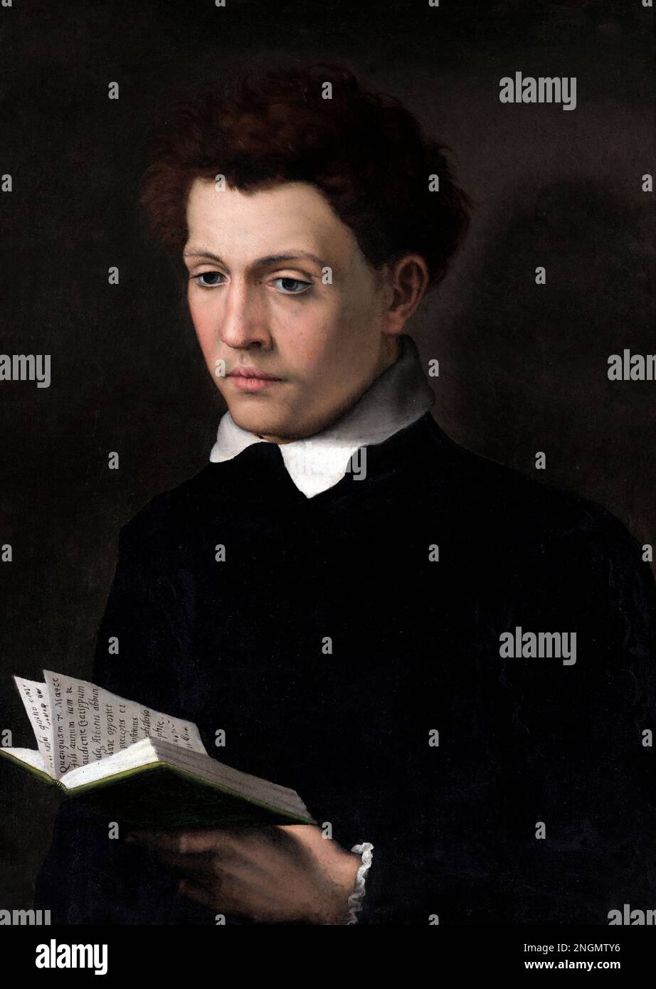 Porträt eines jungen Mannes von Sofonisba Anguissola (c. 1532-1625). Stockfoto
