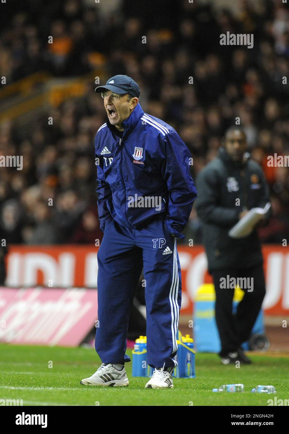 Stoke City Manager Tony Pulis Barclays Premier League - Wolverhampton Wanderers / Stoke City 17/12/2011 Stockfoto