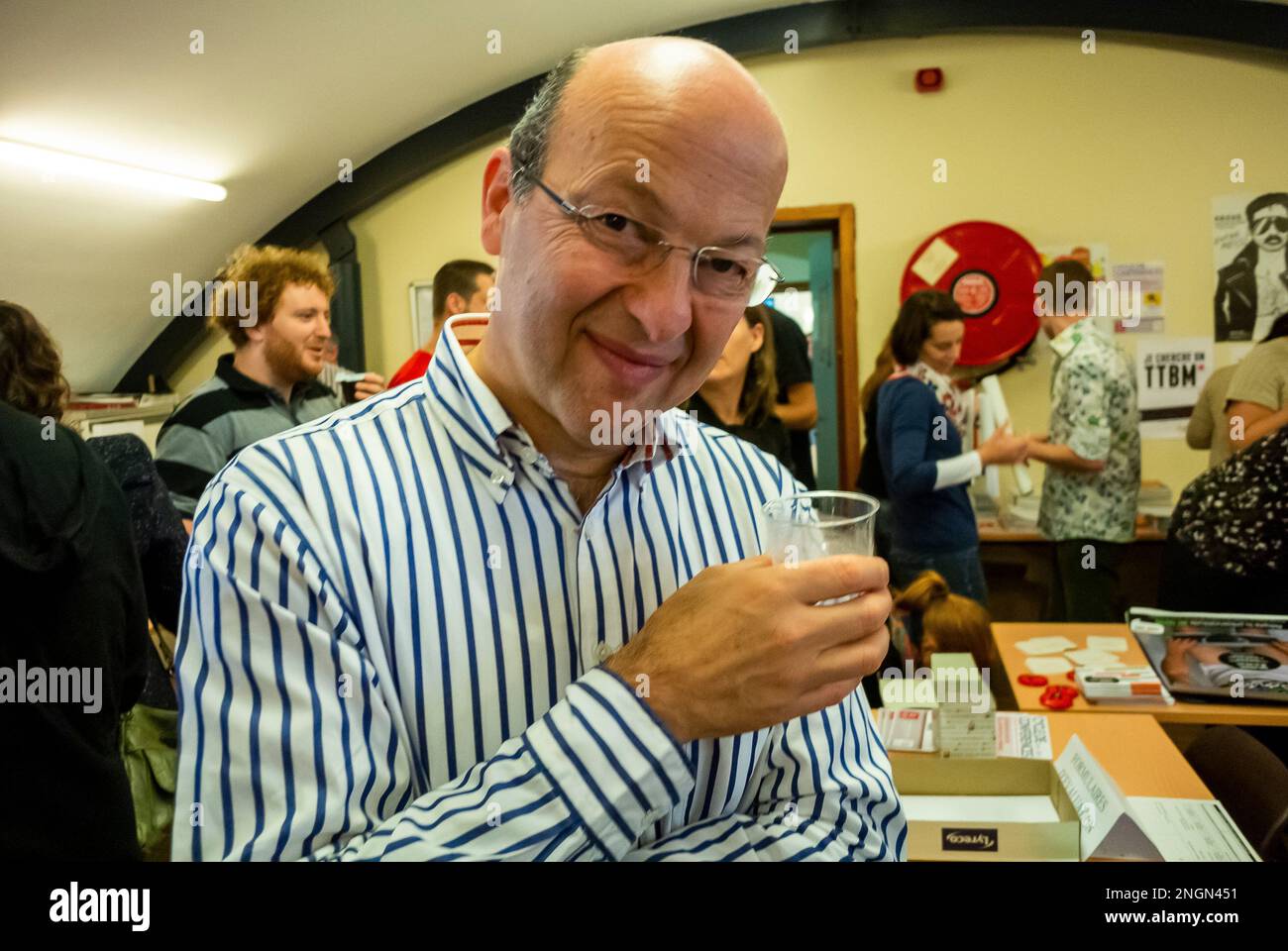 Brüssel, Belgien, Portrait, HIV Schweizer Wissenschaftler, Prof. Bernard Hirschel, Universität Genf, Autor der Schweizerischen Erklärung, die belegt, dass HIV nicht übertragbar ist, wenn die Viruslast nicht nachweisbar ist « TASP » Stockfoto