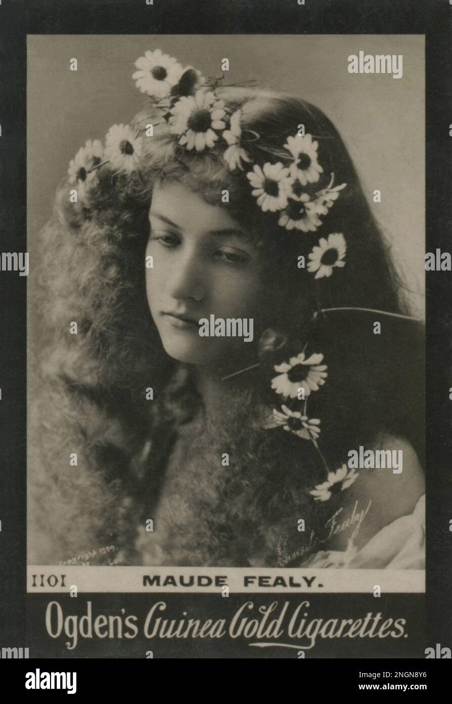 Maude Fealy AS Ophelia - Foto von James Purdy (Boston) 1899 - restauriert aus Ogdens Guinea Gold Zigarettenkarte #1101 von Montana Fotograf Stockfoto