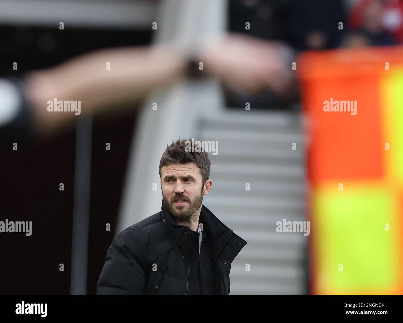 Michael Carrick, Manager von Middlesbrough beim Sky Bet Championship-Spiel Middlesbrough vs Queens Park Rangers im Riverside Stadium, Middlesbrough, Großbritannien, 18. Februar 2023 (Foto: Nigel Roddis/News Images) Stockfoto