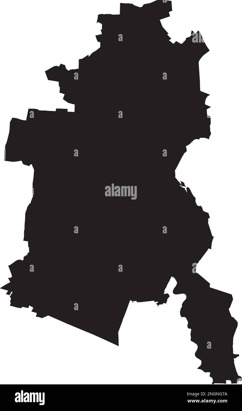 Schwarze Karte von DESSAU, DEUTSCHLAND Stock Vektor