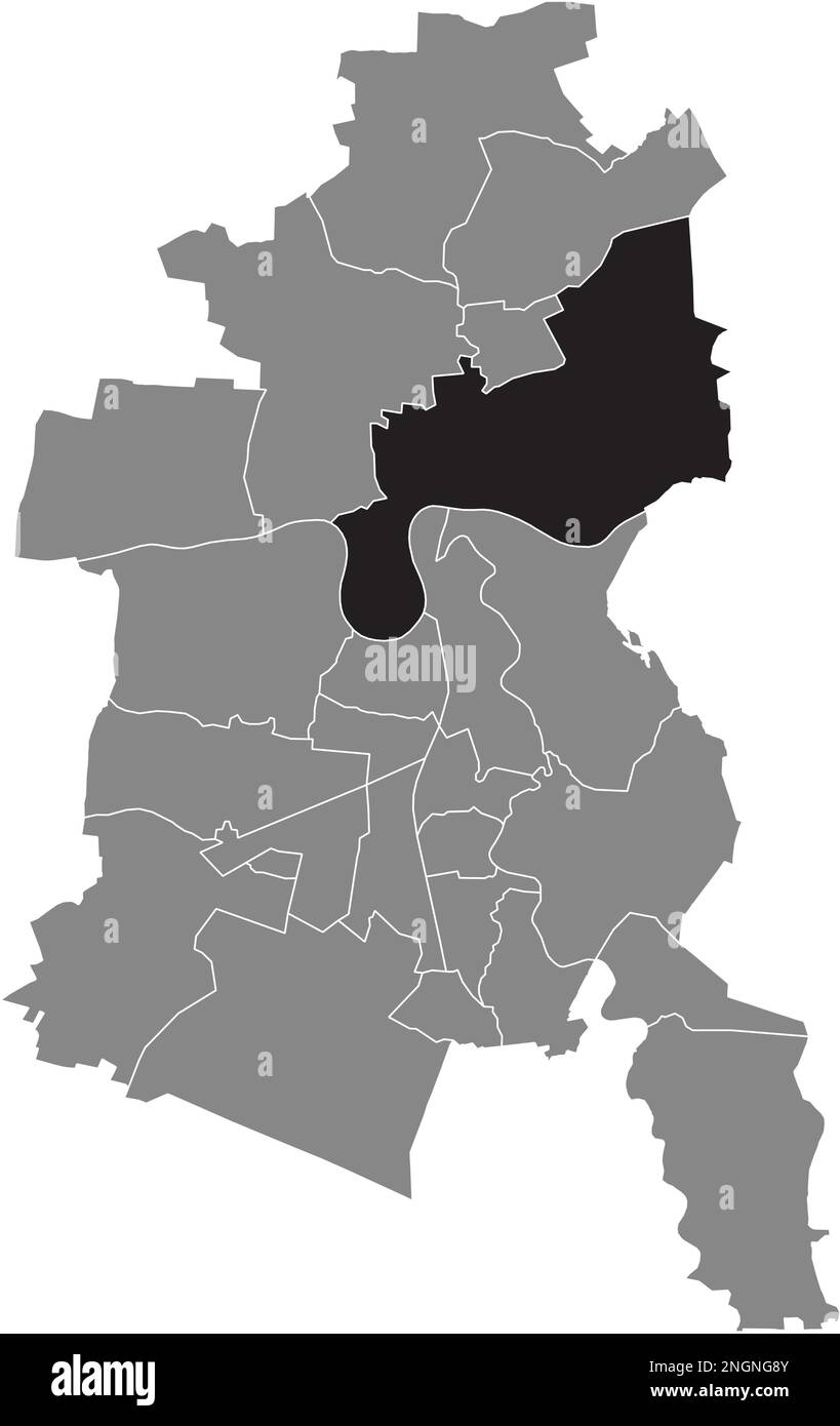 Ortskarte des ROSSLAU BOROUGH, DESSAU Stock Vektor