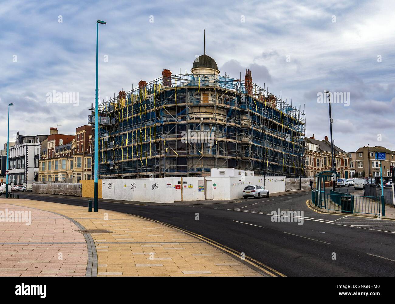 Das Rex Hotel Whitley Bay wird renoviert Stockfoto