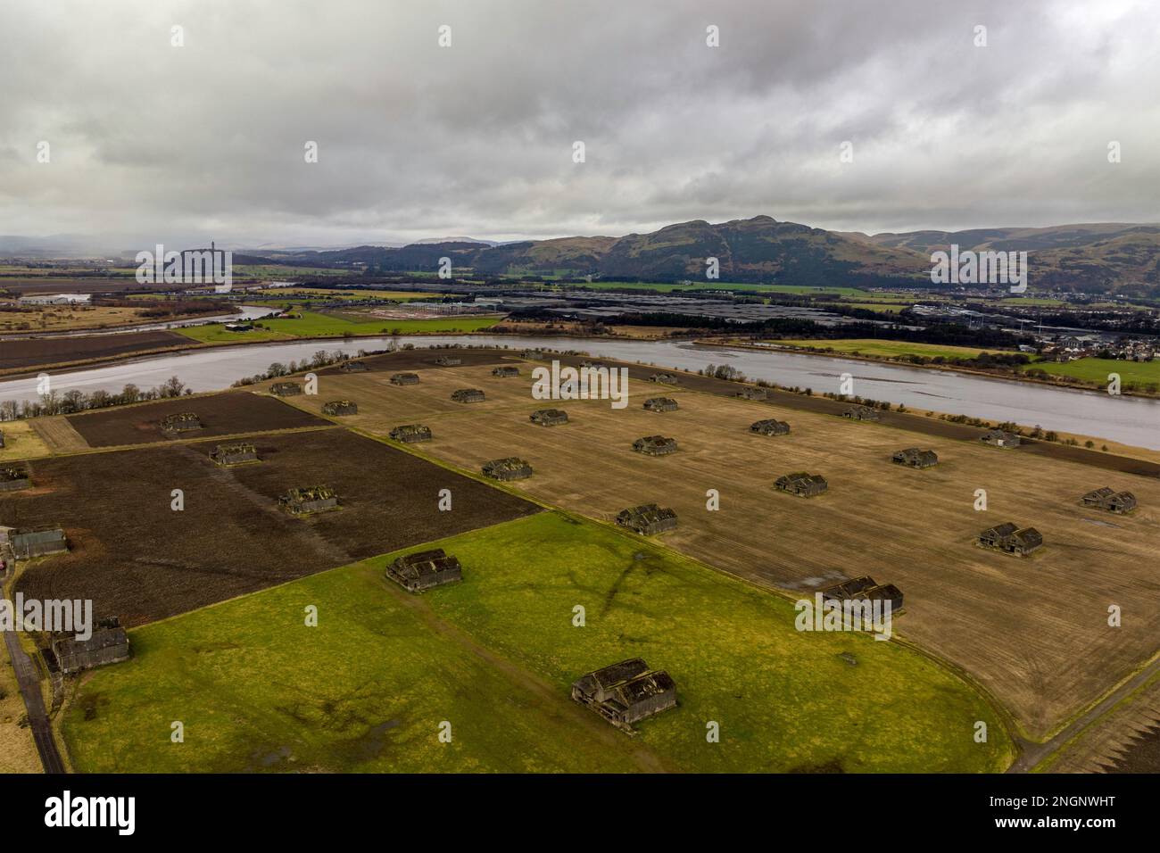 Bandeath Naval Munitions Camp, River Forth, Stirling, Schottland, Vereinigtes Königreich Stockfoto
