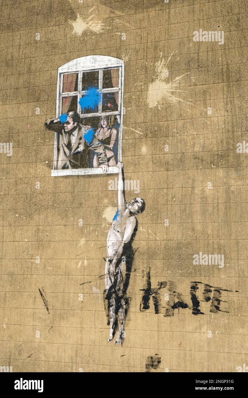 Banksy Artwork, Bristol Stockfoto