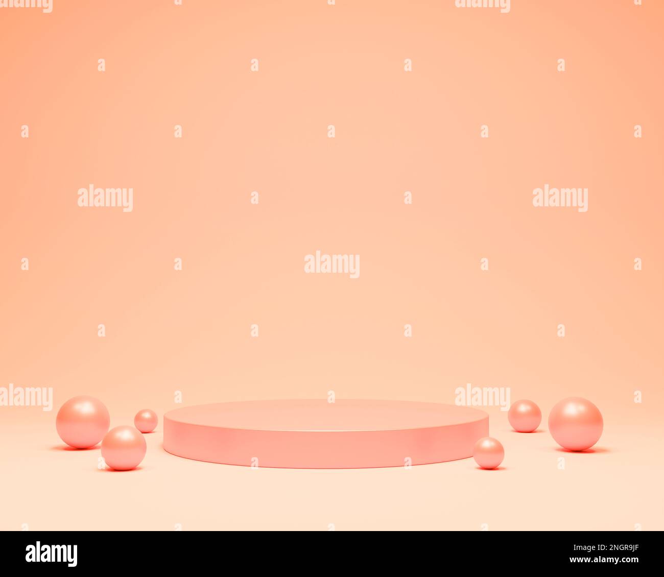 Moderne Hintergrundplattform mit Podium. Moderne Podiumplattform mit 3D-Rendering-Kristall im Hintergrund. Bühnenpräsentation auf Standfuß, modernes 3D-Studio Stockfoto