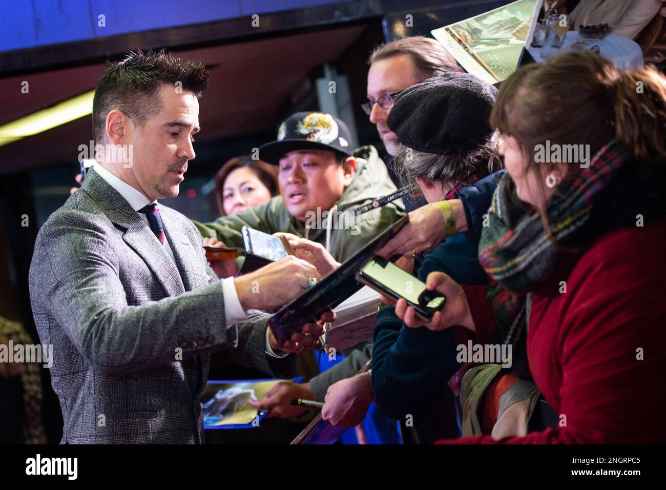 Dossierfoto vom 21. Oktober 02/2019 von Colin Farrell bei der Europapremiere von Dumbo in Curzon Mayfair, London. Colin Farrell könnte sein erstes BAFTA-Team bei der Zeremonie am Sonntag mit nach Hause nehmen, wo Netflix' Anti-Kriegs-Epos All Quiet on the Western Front mit 14 Nominierungen das Rudel anführt. Ausgabedatum: Sonntag, 19. Februar 2023. Stockfoto