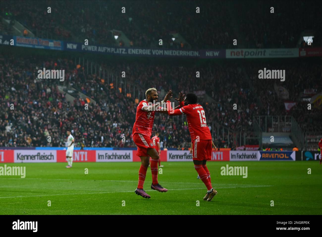 MOENCHENGLADBACH - 18. FEBRUAR 2023: Fußballspiel Bundesliga Borussia Mönchengladbach gegen Bayern München Stockfoto