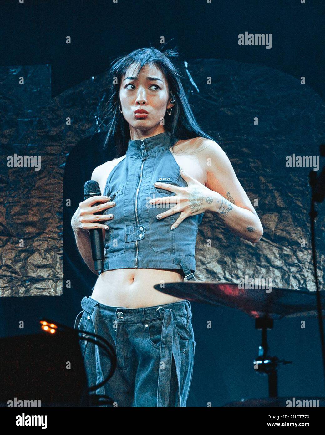 Mailand, Italien, 18. Februar 2023. Die japanische Sängerin Rina