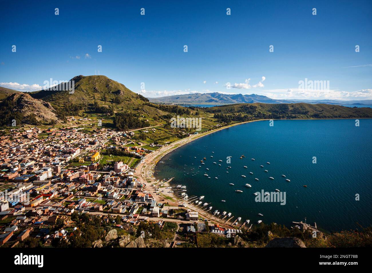 copacabana boliviensee titicaca andes Stockfoto