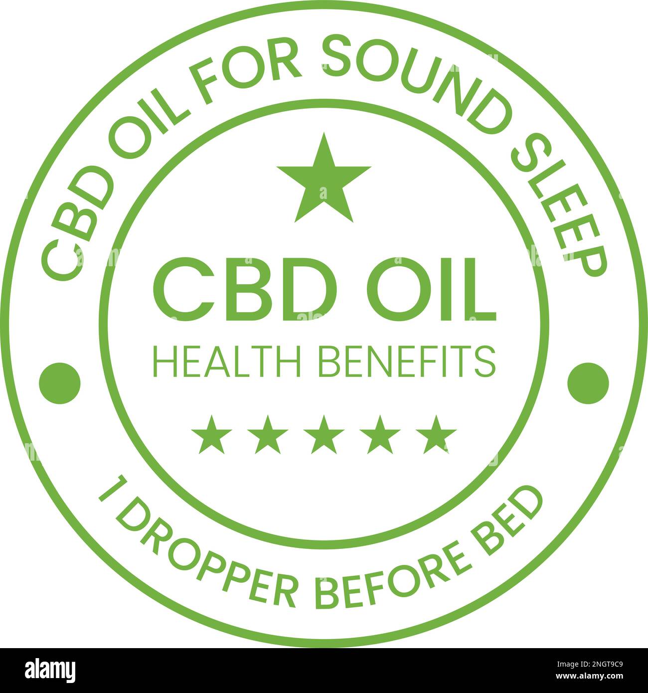 Cannabis Oil Badge Label Symbol Vector, cbd Öl Label, Hanföl, Marihuana Blatt, Siegel Symbol Design Stock Vektor