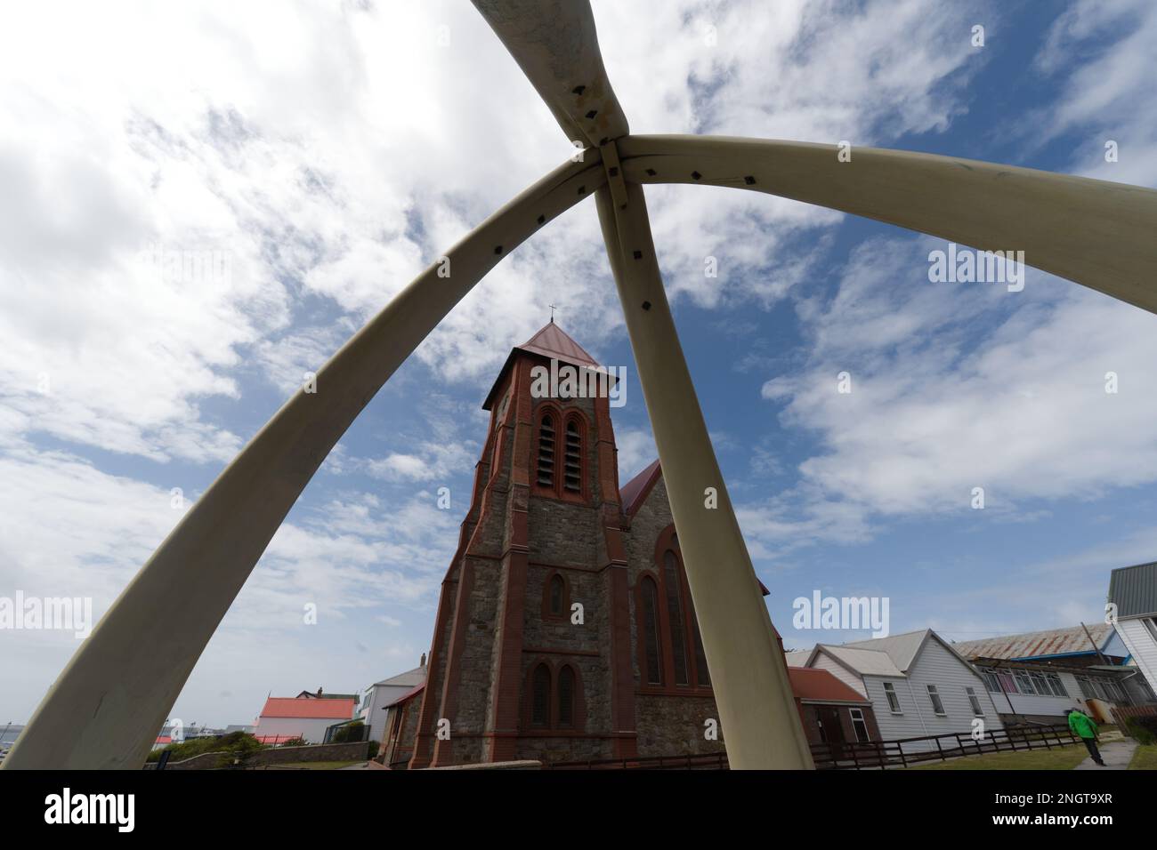 Christ Church Cathedral und Walbein-Bogen - Stanley Stockfoto