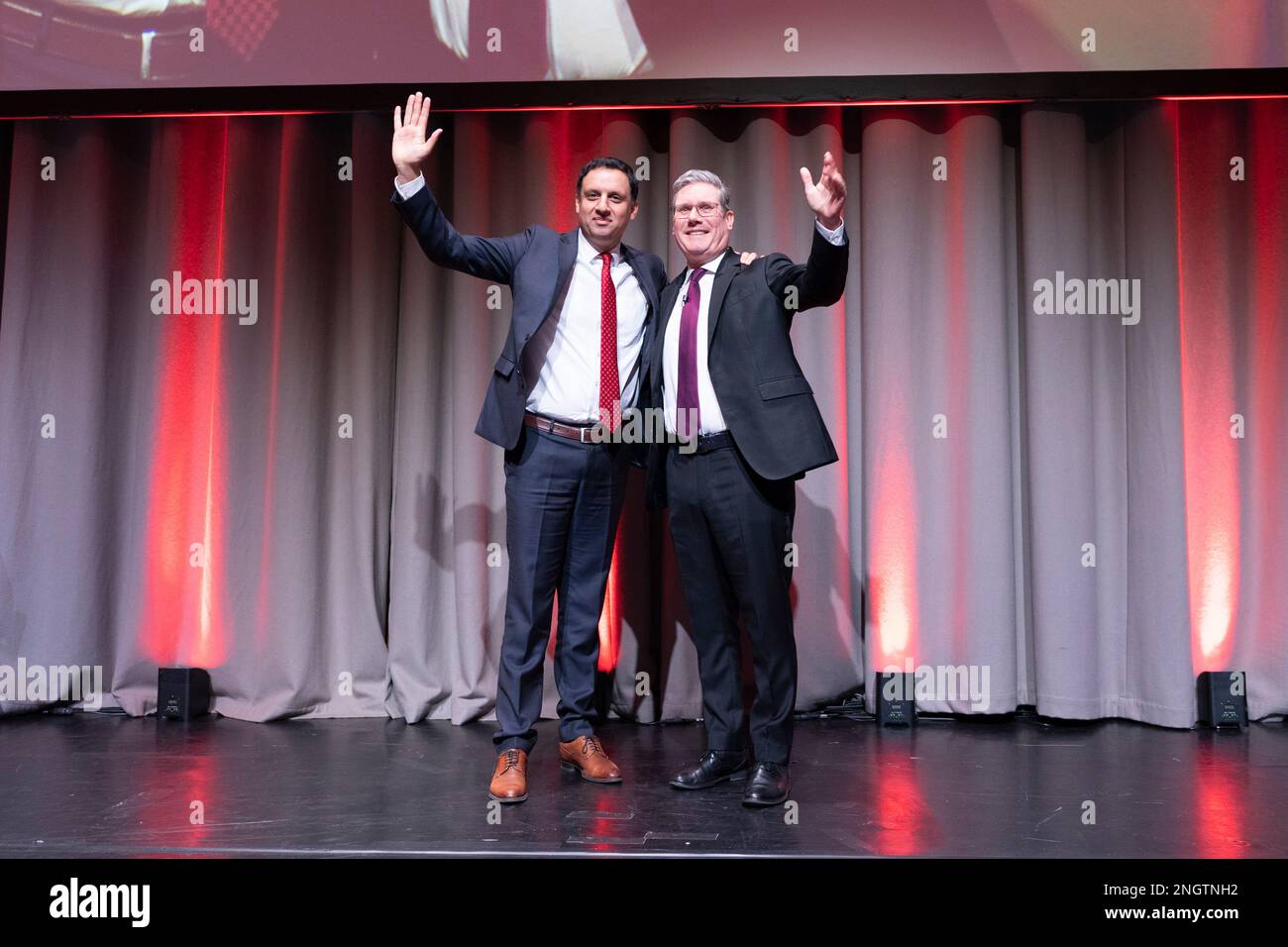 Edinburgh, Schottland, Großbritannien. 19. Februar 2023 Sir Keir Starmer hält eine Grundsatzrede vor der Scottish Labour Conference in Assembly Rooms Edinburgh. Iain Masterton/Alamy Live News Stockfoto