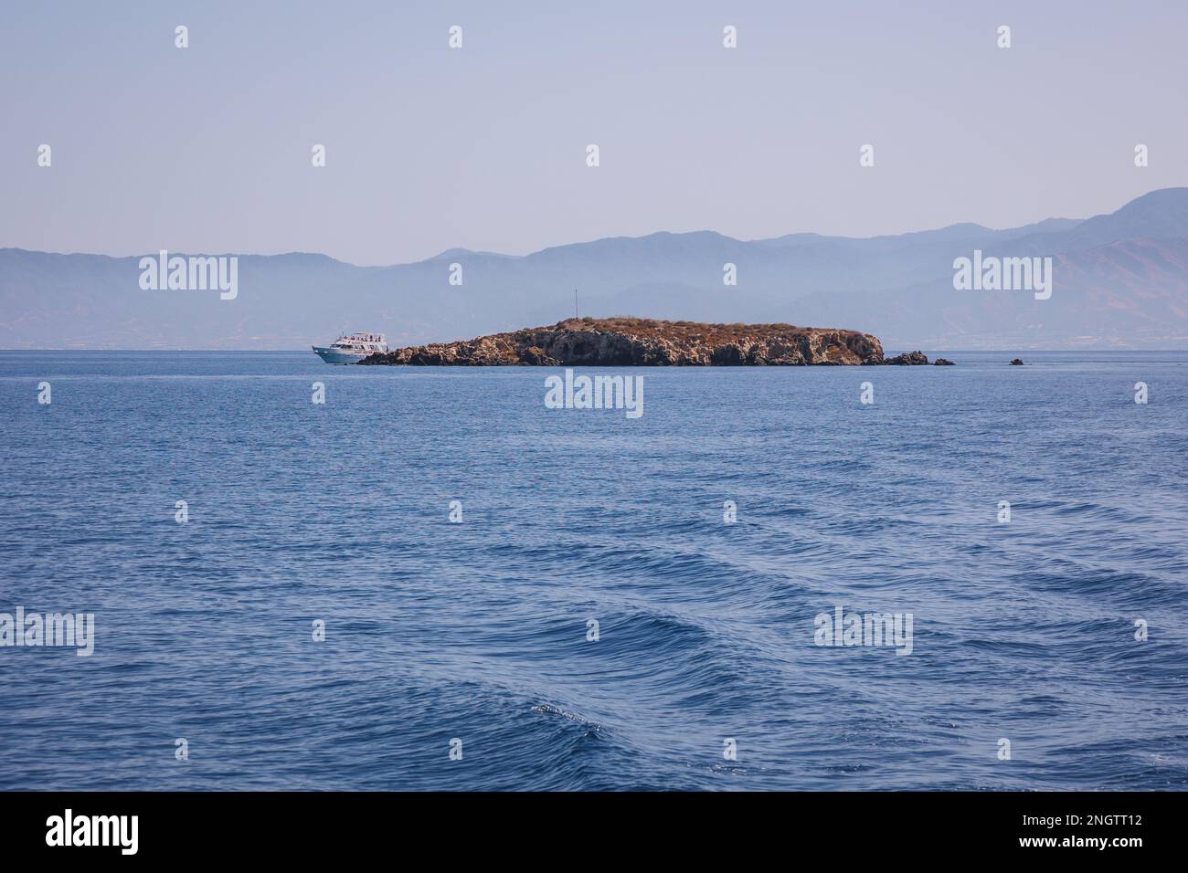 Die Insel Agios Georgios neben der Halbinsel Akamas im Inselland Zypern Stockfoto