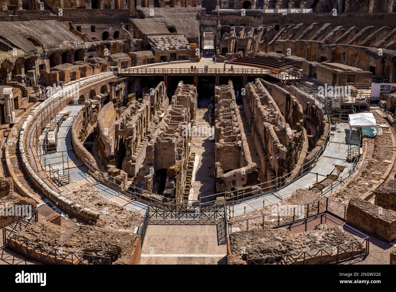 Innenraum des Kolosseum, Rom, Italien Stockfoto