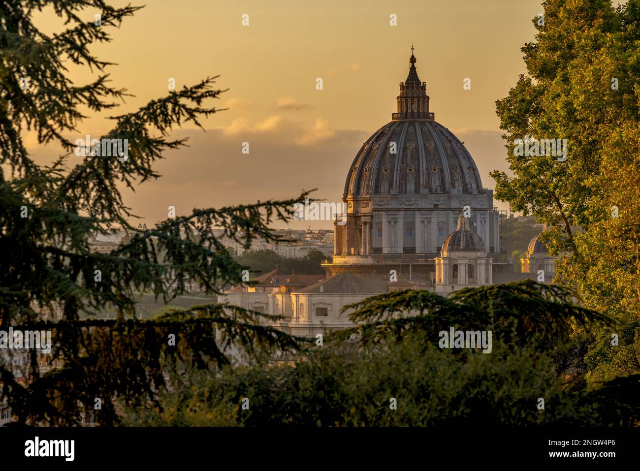 Vatikan Sonnenuntergang Stockfoto