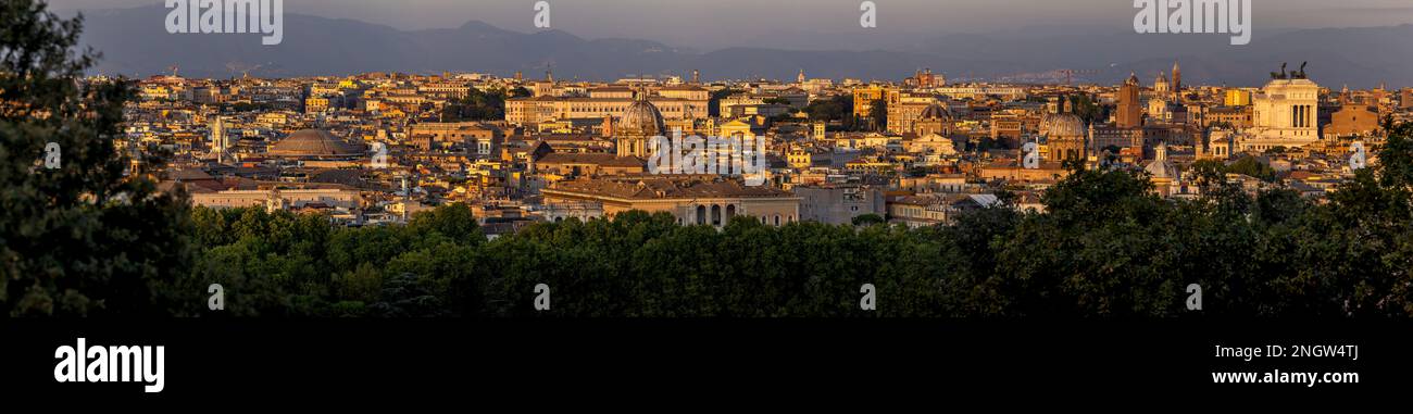 Panoramabild von Rom, Italien Stockfoto