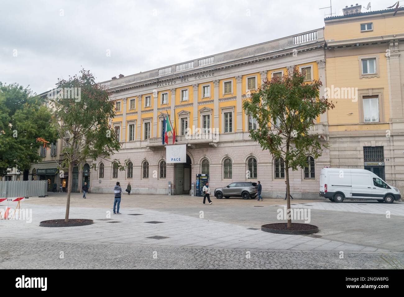 Bergamo, Italien - 30. September 2022: Palazzo Frizzoni-Gebäude. Stockfoto