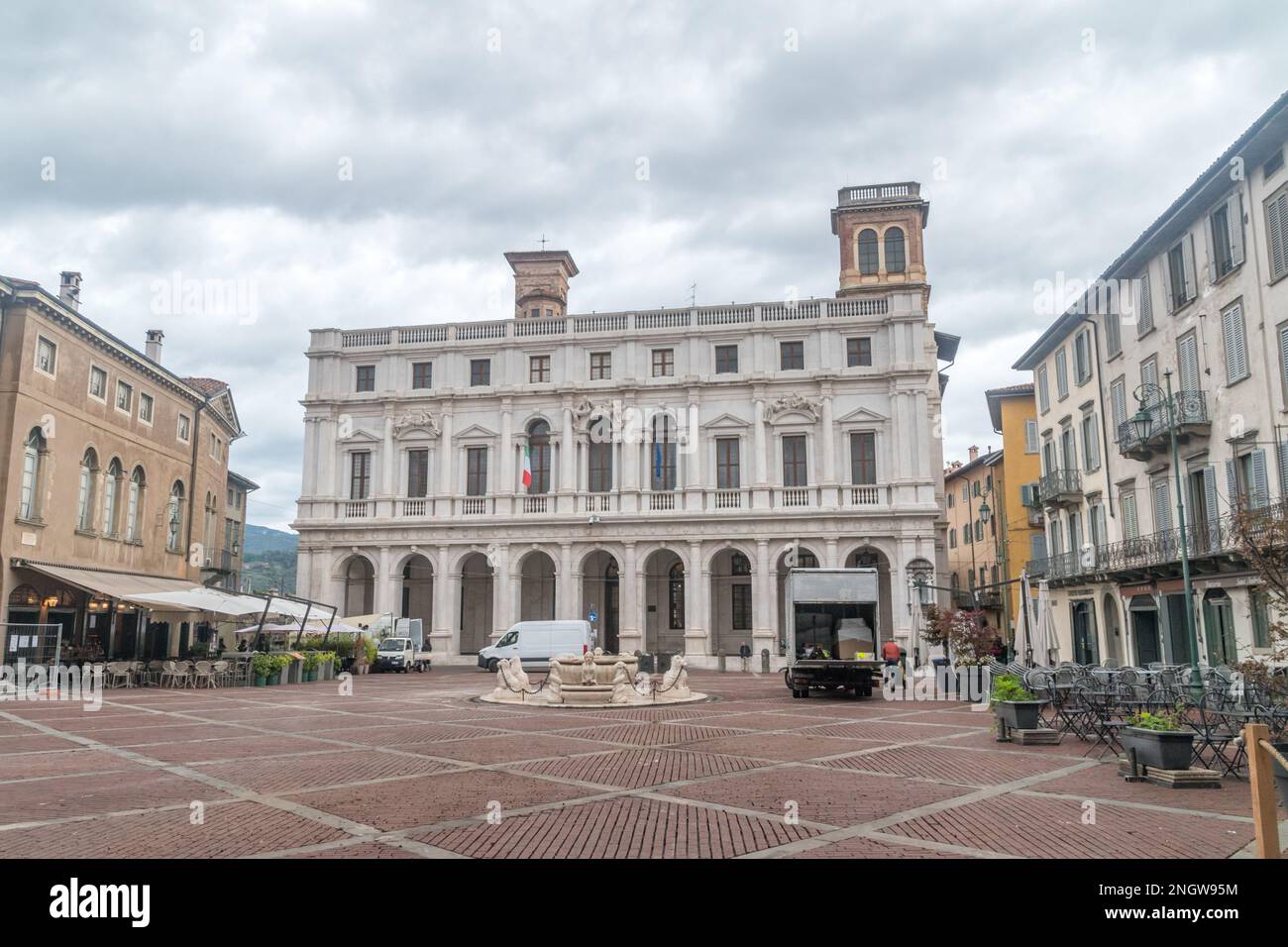 Bergamo, Italien - 30. September 2022: Biblioteca Civica Angelo Mai. Stockfoto
