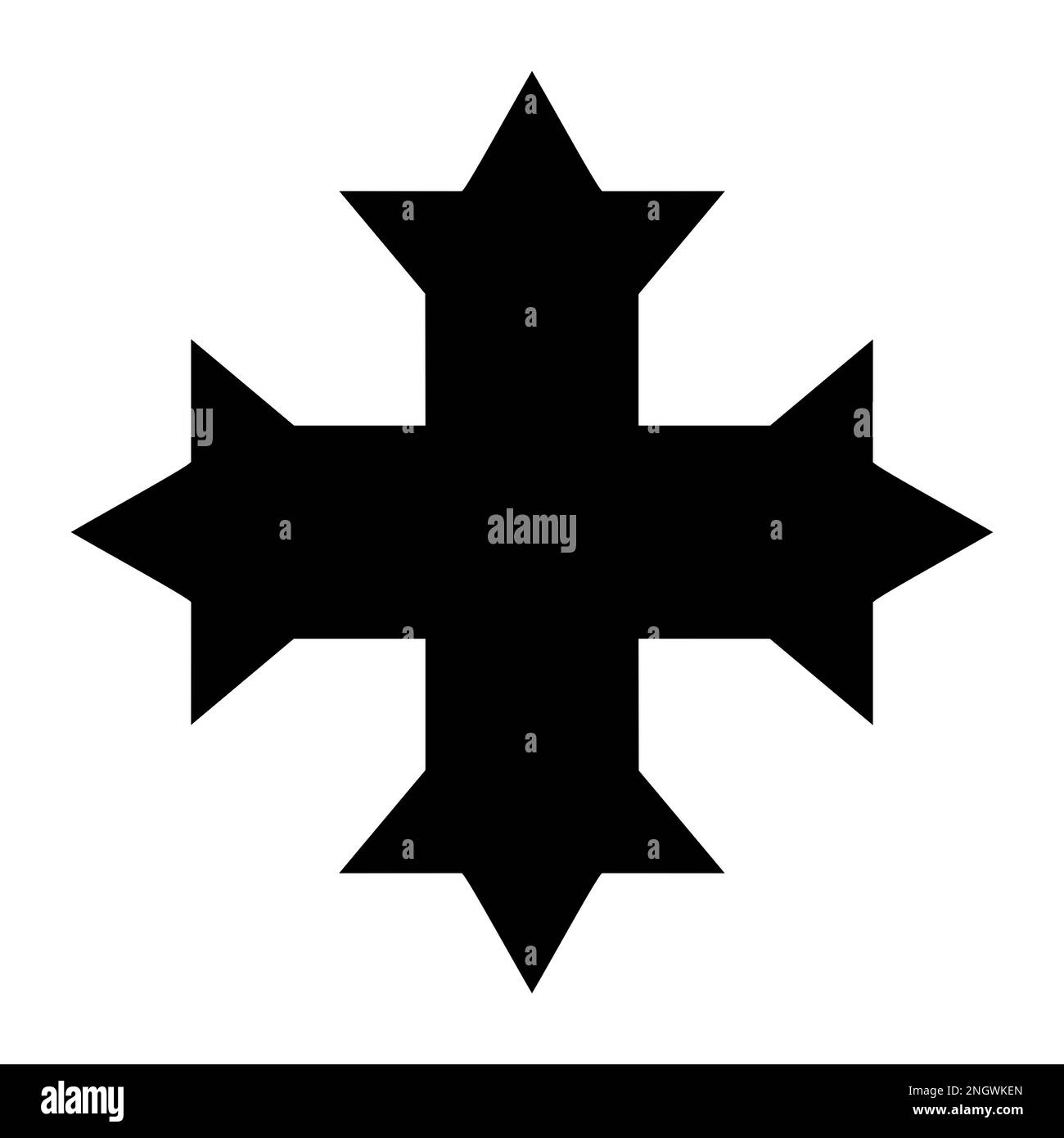 Symbol für koptisches Kreuz Stockfoto