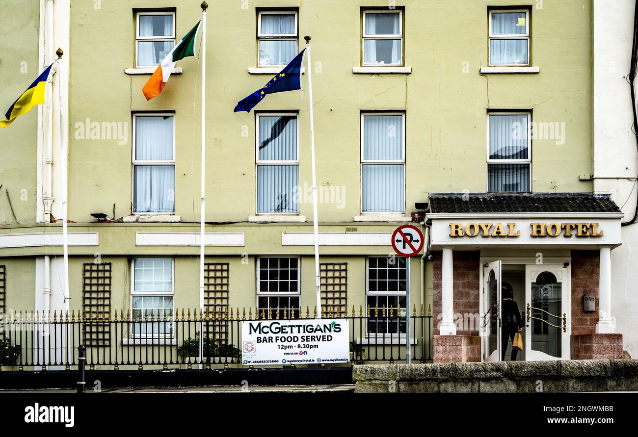 The Royal Hotel, Main Street, Bray, Grafschaft Wicklow, Irland. Stockfoto