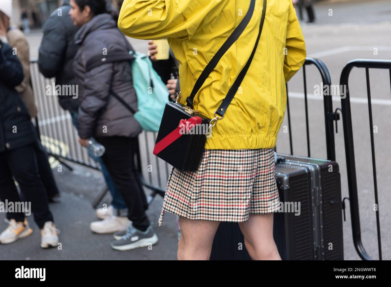 London, 19. Februar 2023, an- und Abflüge für London Fashion Week, NEWGEN, Lou Morris Photography/Alamy Live News Stockfoto
