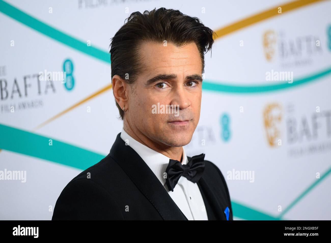 London, Großbritannien. 19. Februar 2023 Colin Farrell nimmt an den British Academy Film Awards 76. in der Royal Festival Hall des Southbank Centre in London Teil. Foto: Sonntag, 19. Februar 2023. Das Foto sollte lauten: Matt Crossick/Empics/Alamy Live News Stockfoto