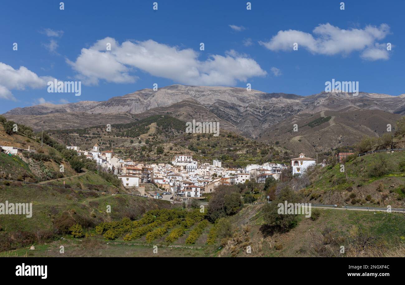 Blick Auf Sedella, Andalusien, Spanien Stockfoto