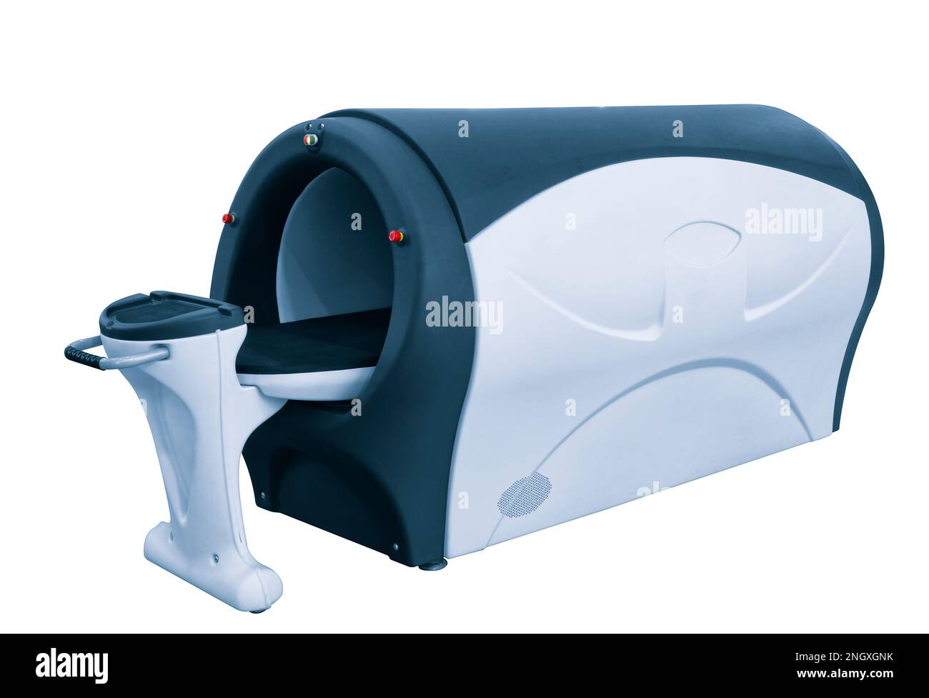 Medikamentös hyperbarer Einzeldruck auf weiße Hintergrundkammer Stockfoto