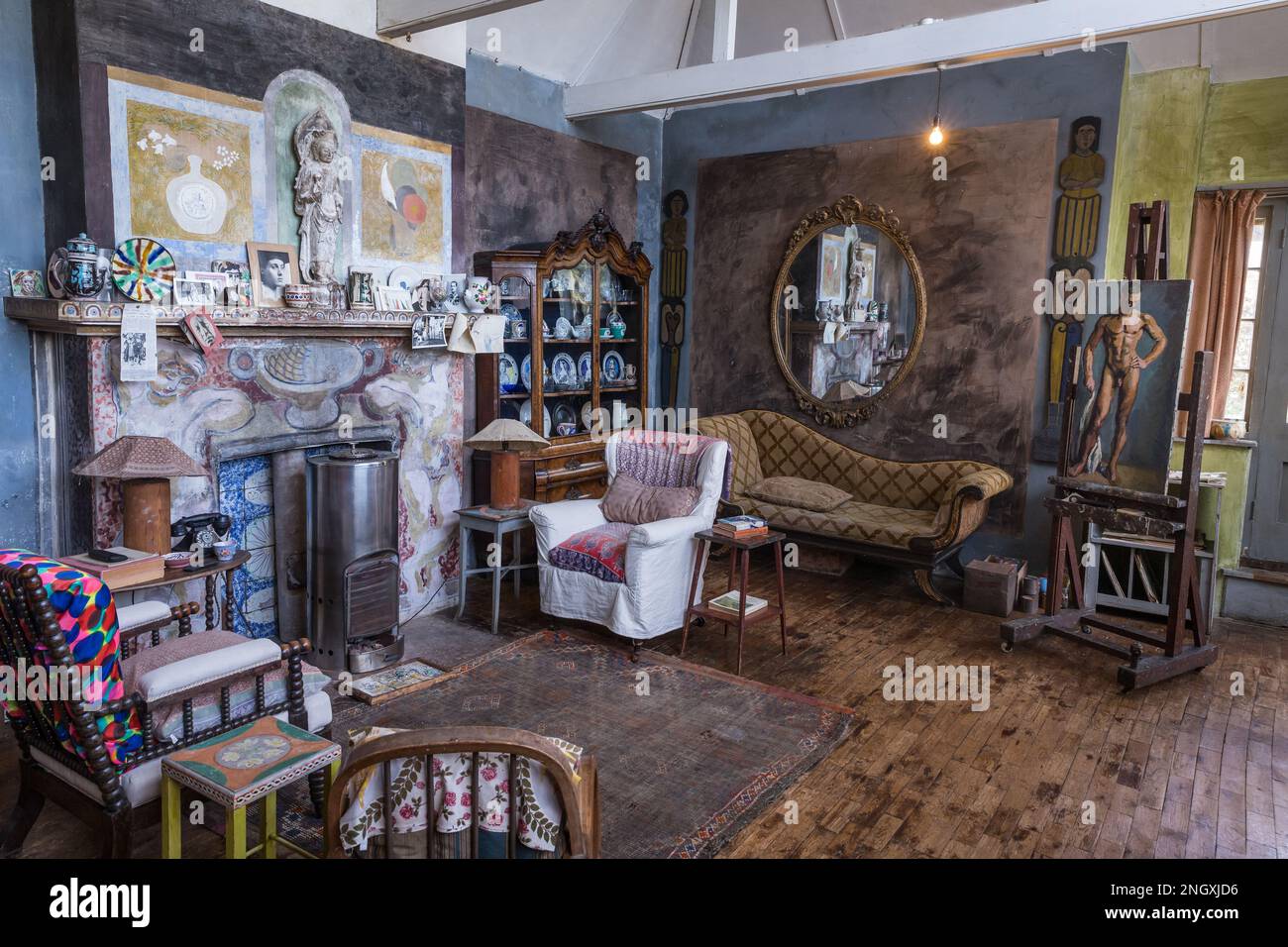 Allgemeiner Blick auf das Studio im Charleston House Stockfoto