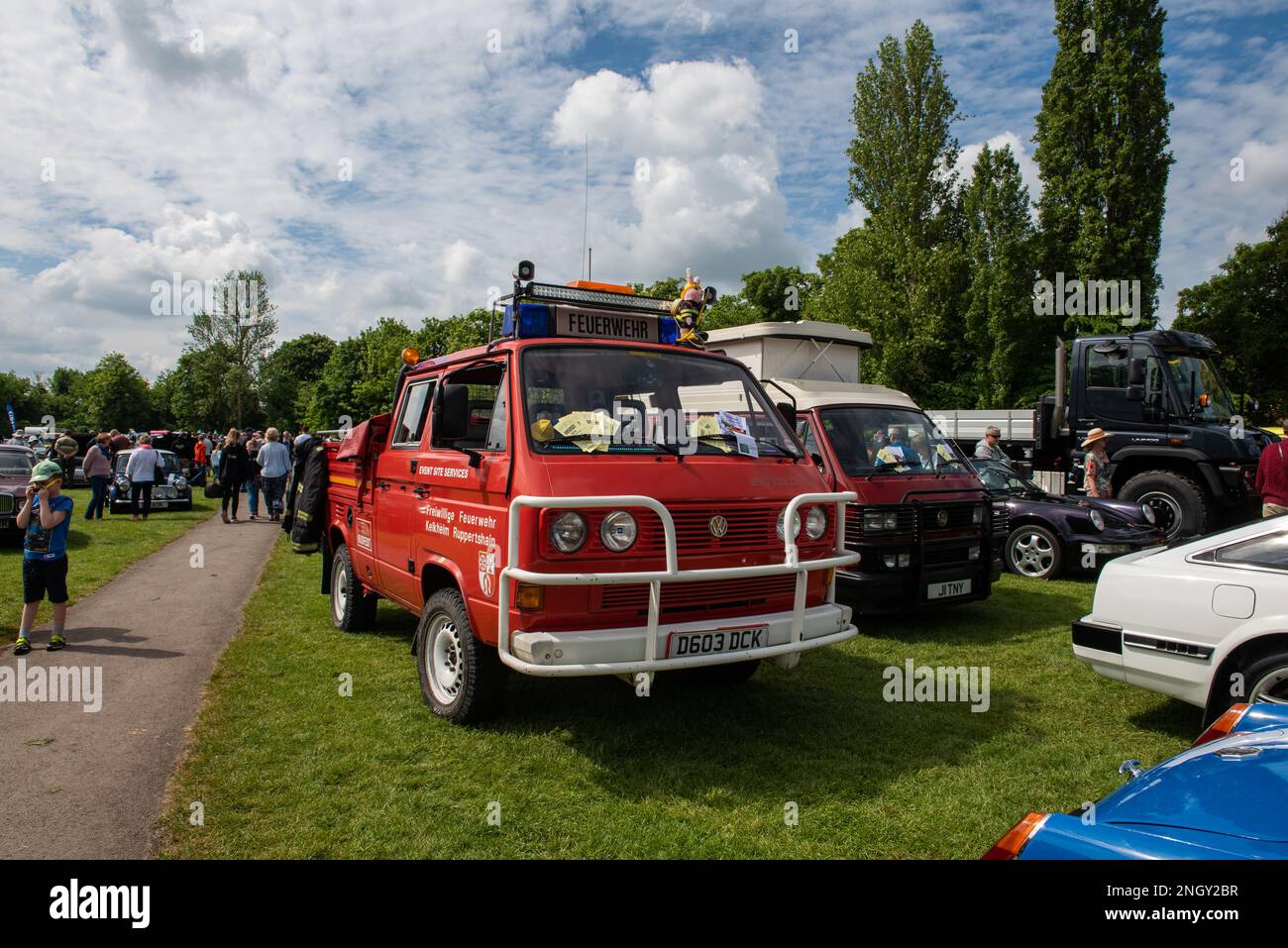 Wallingford Vehicle Rally 2018, Parade am Marktplatz Stockfoto