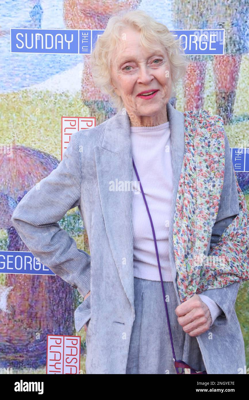 Pasadena, Ca. 19. Februar 2023. K Callan bei der Eröffnungsnacht der Pasadena PlayhouseÕs Sondheim Celebration Production of Sunday in the Park with George am 19. Februar 2023 in Pasadena, Kalifornien. Kredit: Faye Sadou/Media Punch/Alamy Live News Stockfoto