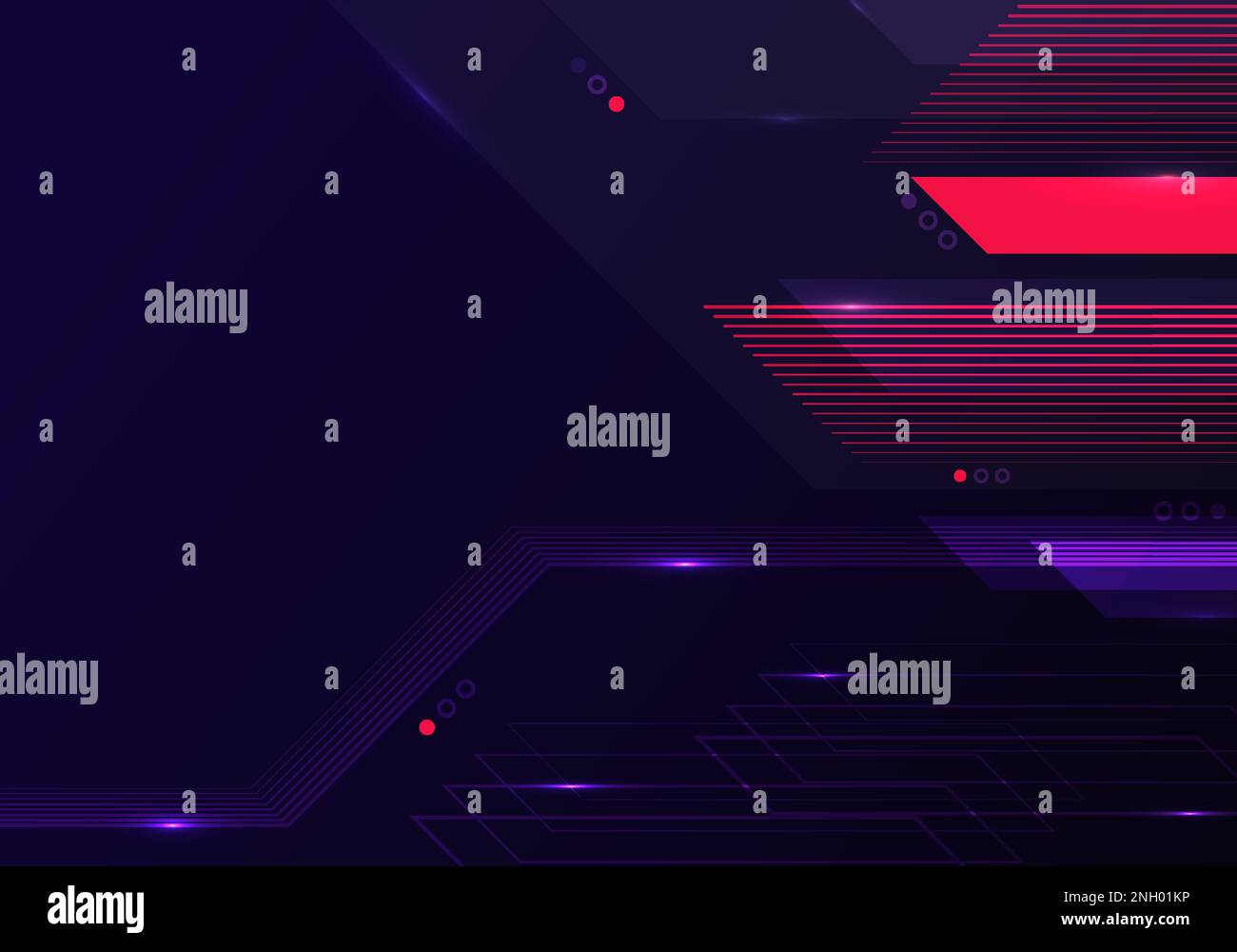 Abstraktes Design mit geometrischen Mustern im modernen Technologiestil. Überlappendes Bildmaterial mit farbenfrohem Hintergrund. Vektor Stock Vektor