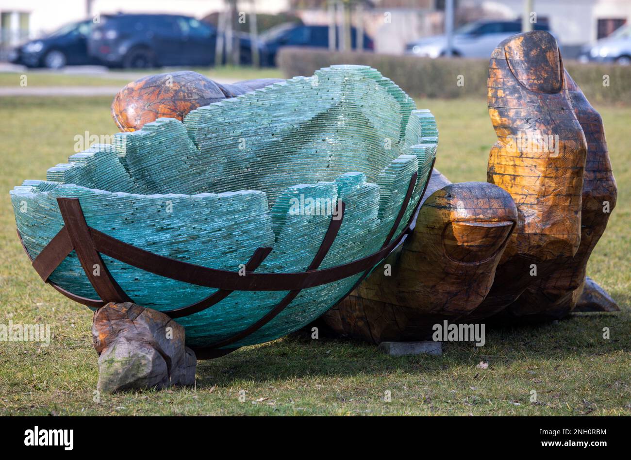 Schwerin, Deutschland. 16. Februar 2023. Die Kunstinstallation