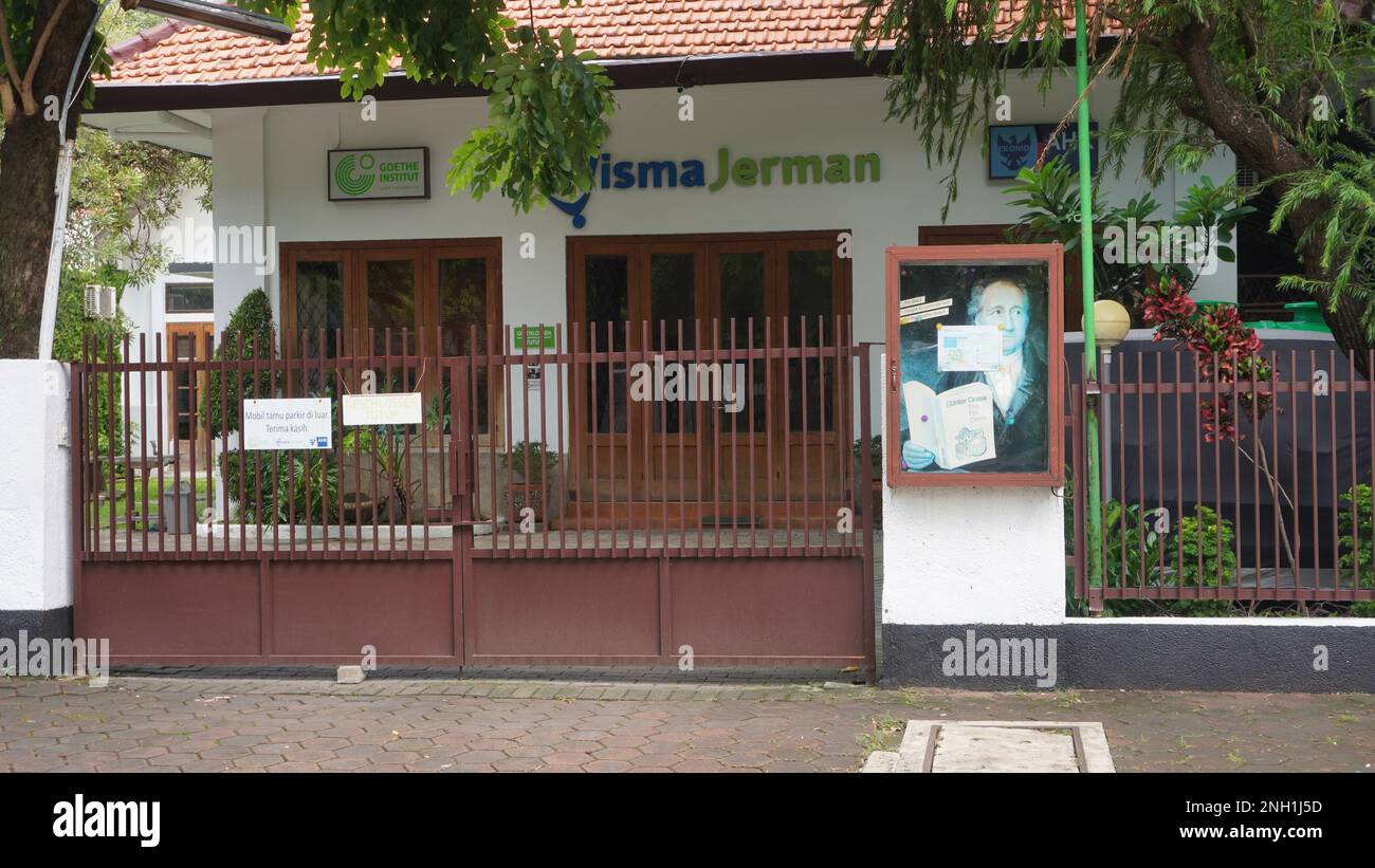 German House ist eine weltweit einzigartige Zusammenarbeit, die die Interessen Deutschlands in der Region Ost-Java repräsentiert Stockfoto