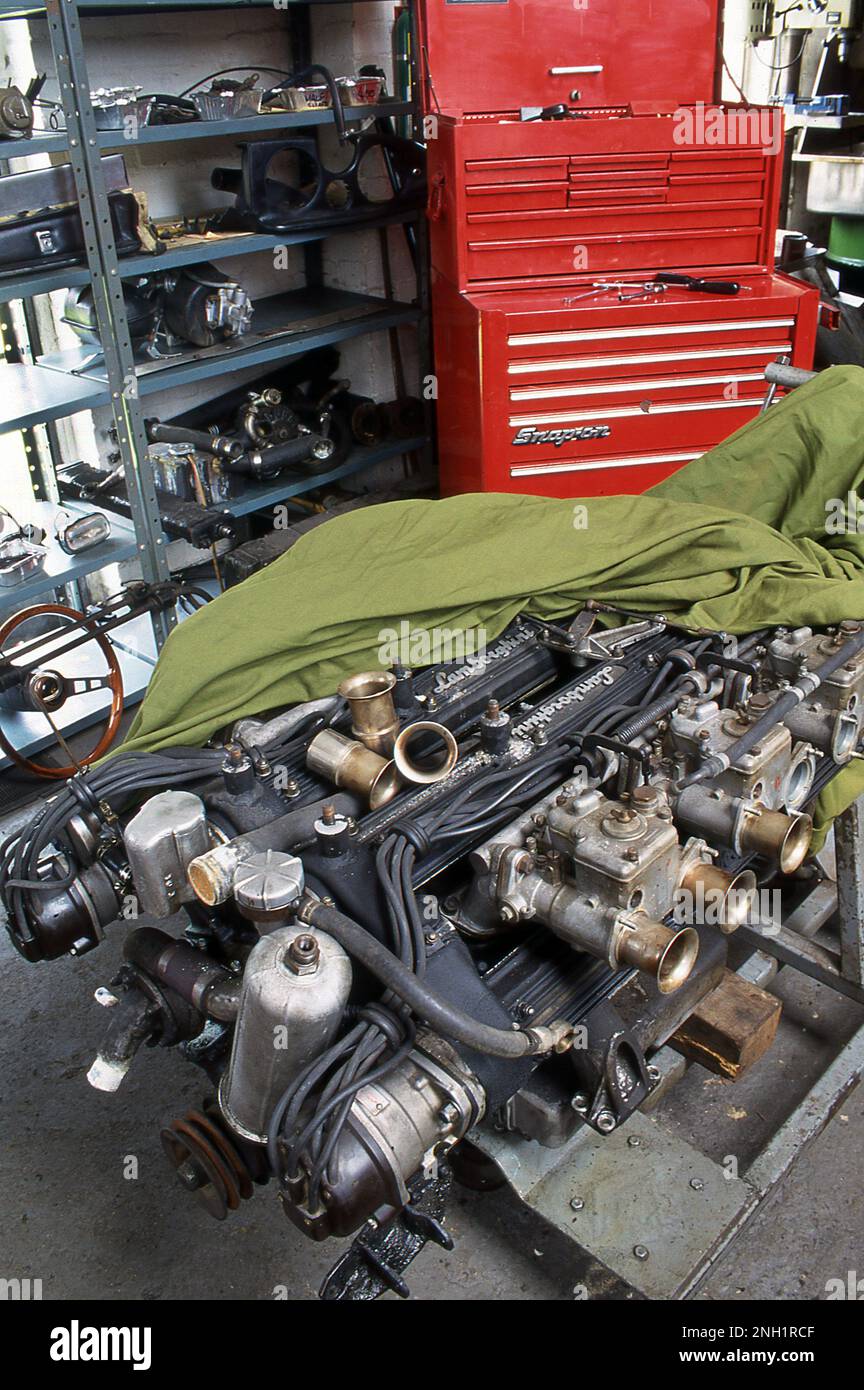 Restauration eines Lamborghini 400 400 2+2 Stockfoto