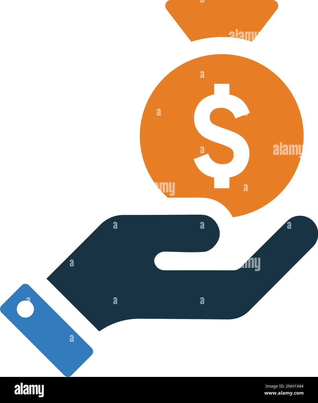 Einnahmen, Symbol für verfügbaren Geldbetrag für die Entwicklung von Mobil- und Apps oder für kommerzielle Zwecke oder jede Art von Designprojekten. Stock Vektor
