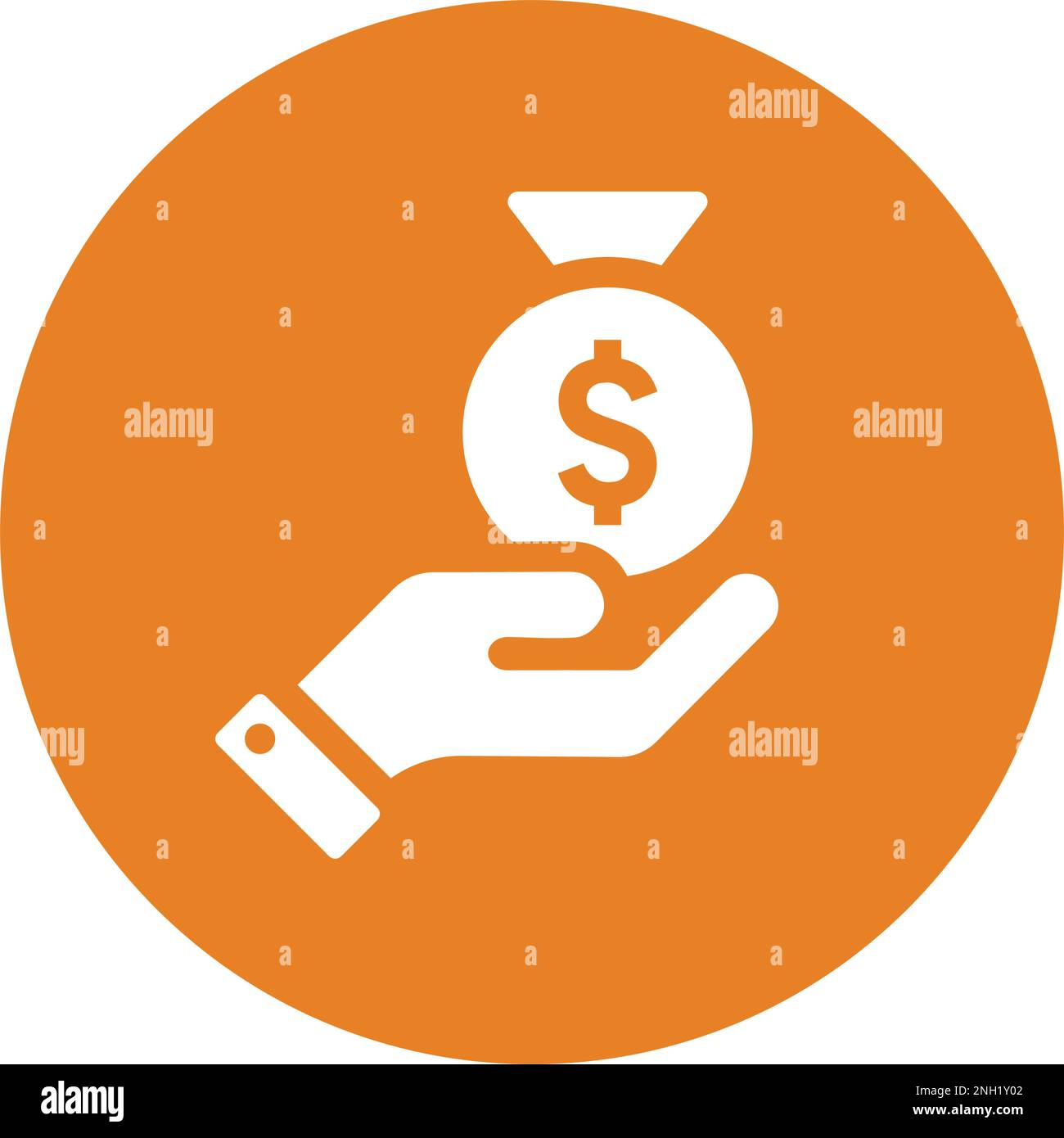 Einnahmen, Symbol für verfügbaren Geldbetrag für die Entwicklung von Mobil- und Apps oder für kommerzielle Zwecke oder jede Art von Designprojekten. Stock Vektor