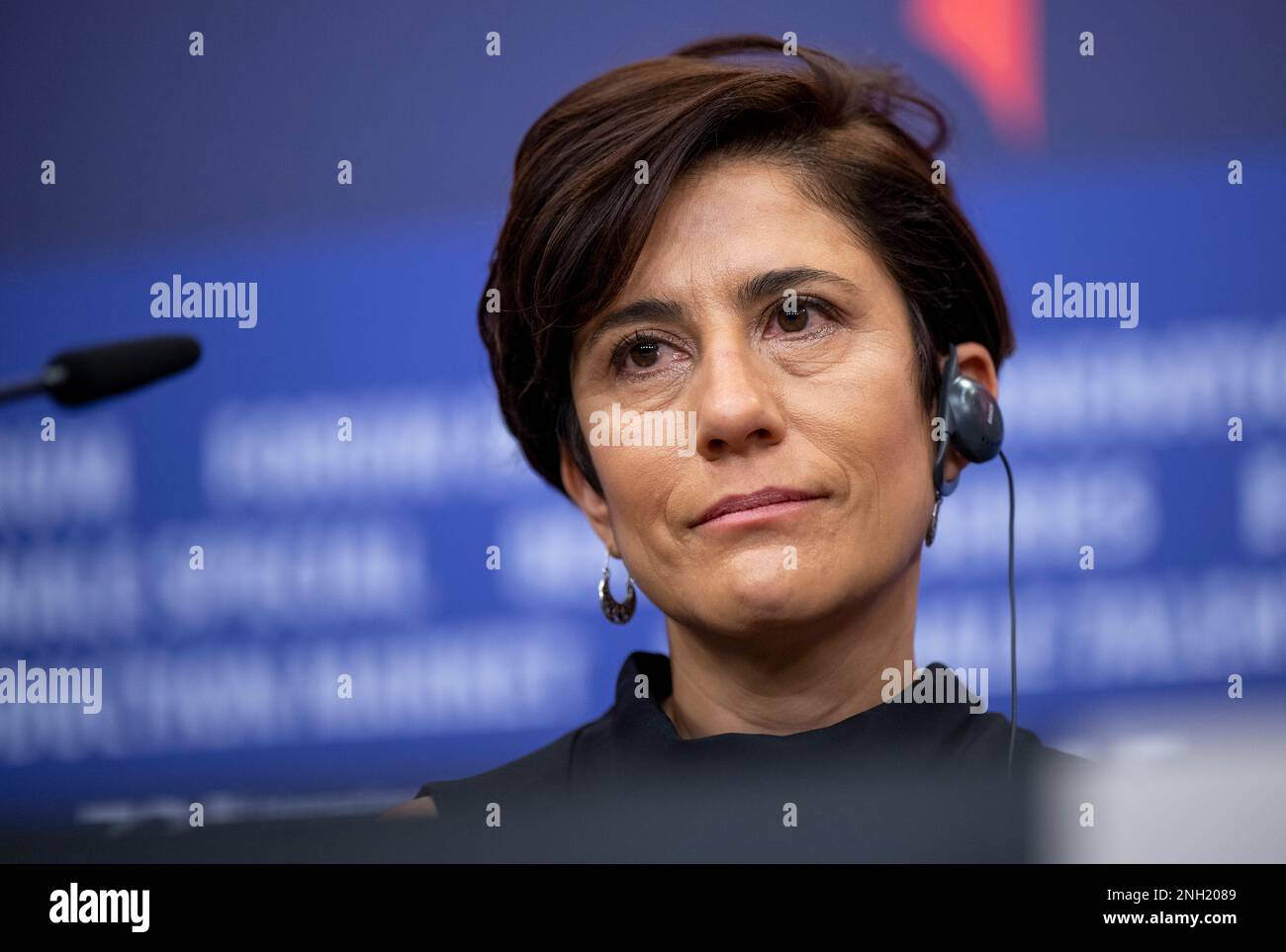 Berlin, Deutschland. 20. Februar 2023. Montserrat Maranon, Schauspielerin, ist auf der Pressekonferenz für den Film "Totem" im Grand Hyatt. Der Film wird im Berlinale-Wettbewerb gezeigt. Das 73. Internationale Filmfestival findet vom 16. Bis 26. Februar 2023 in Berlin statt. Kredit: Monika Skolimowska/dpa/Alamy Live News Stockfoto